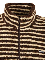 Gilet stripe fleece zip-up KAPPY Unisex - Marrone