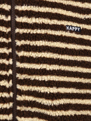 Gilet stripe fleece zip-up KAPPY Unisex - Marrone