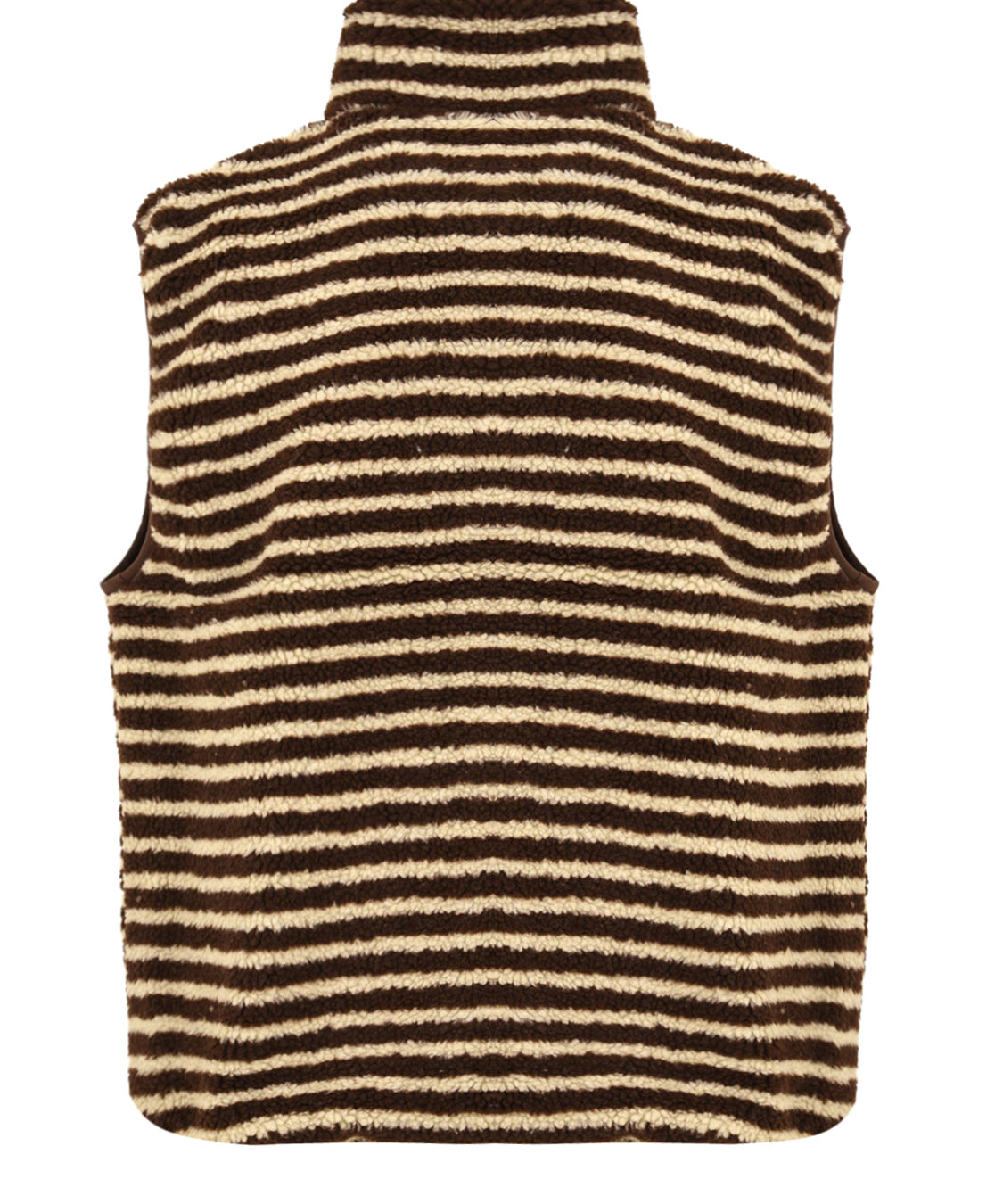Gilet stripe fleece zip-up KAPPY Unisex - Marrone