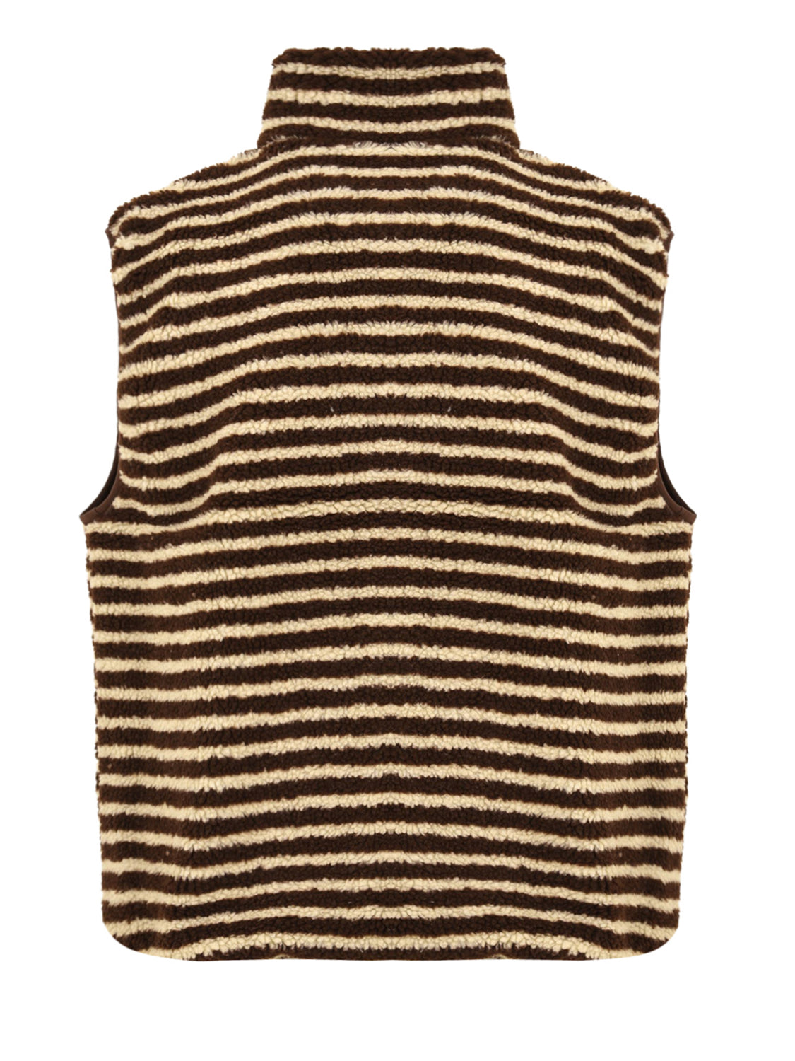 Gilet stripe fleece zip-up KAPPY Unisex - Marrone