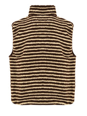 Gilet stripe fleece zip-up KAPPY Unisex - Marrone