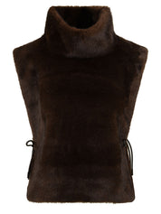 Gilet Faux Mix LOU ANDREA Donna - Marrone