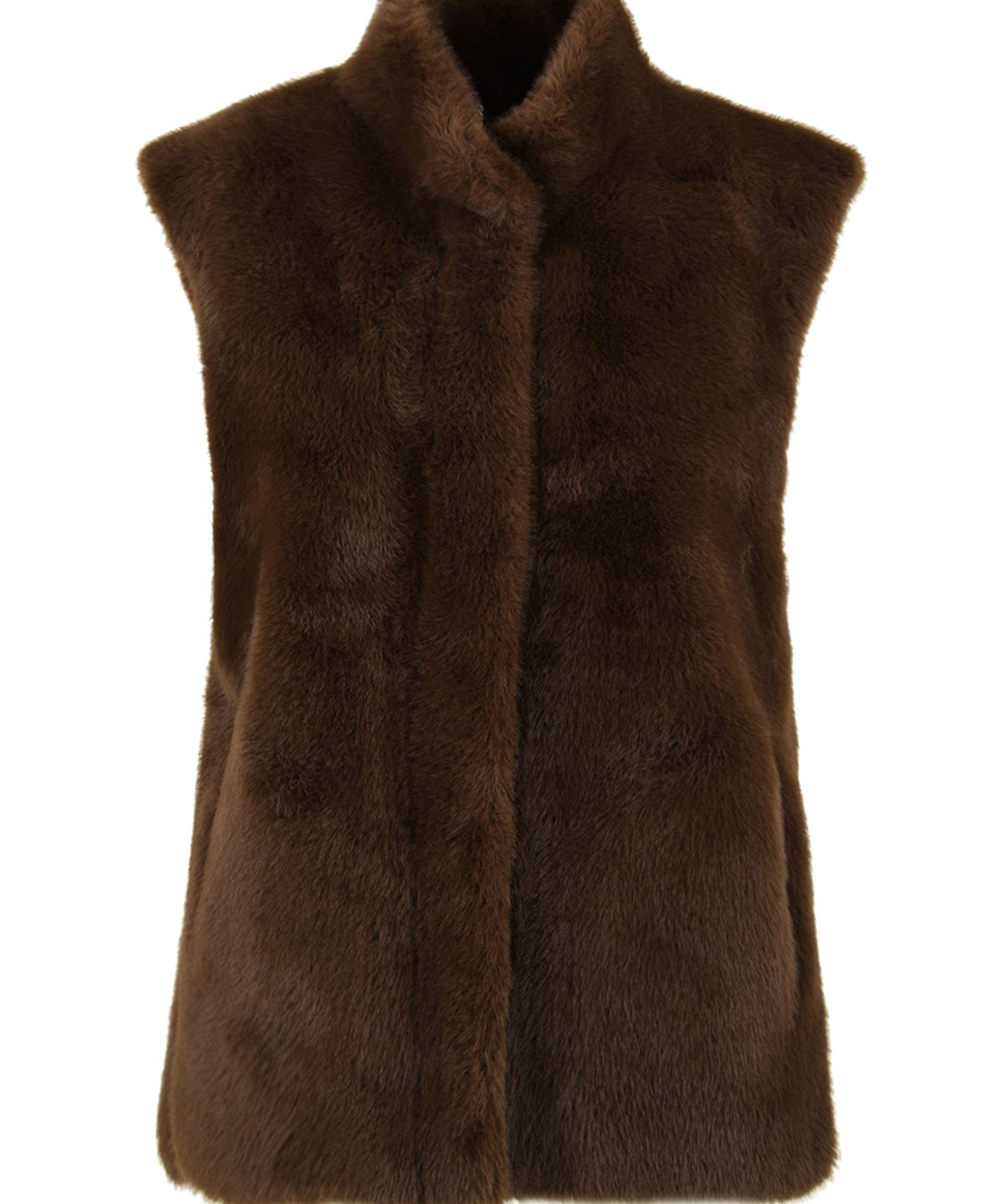 Gilet Faux Mink LOU ANDREA Donna - Marrone