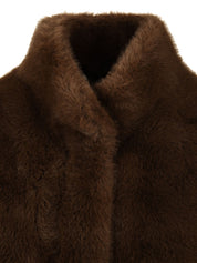 Gilet Faux Mink LOU ANDREA Donna - Marrone