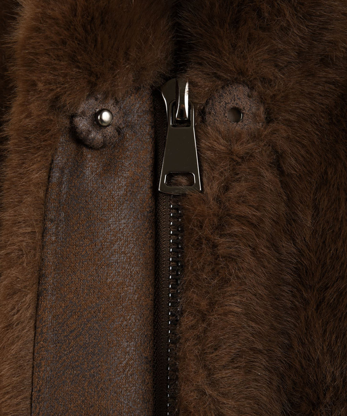 Gilet Faux Mink LOU ANDREA Donna - Marrone