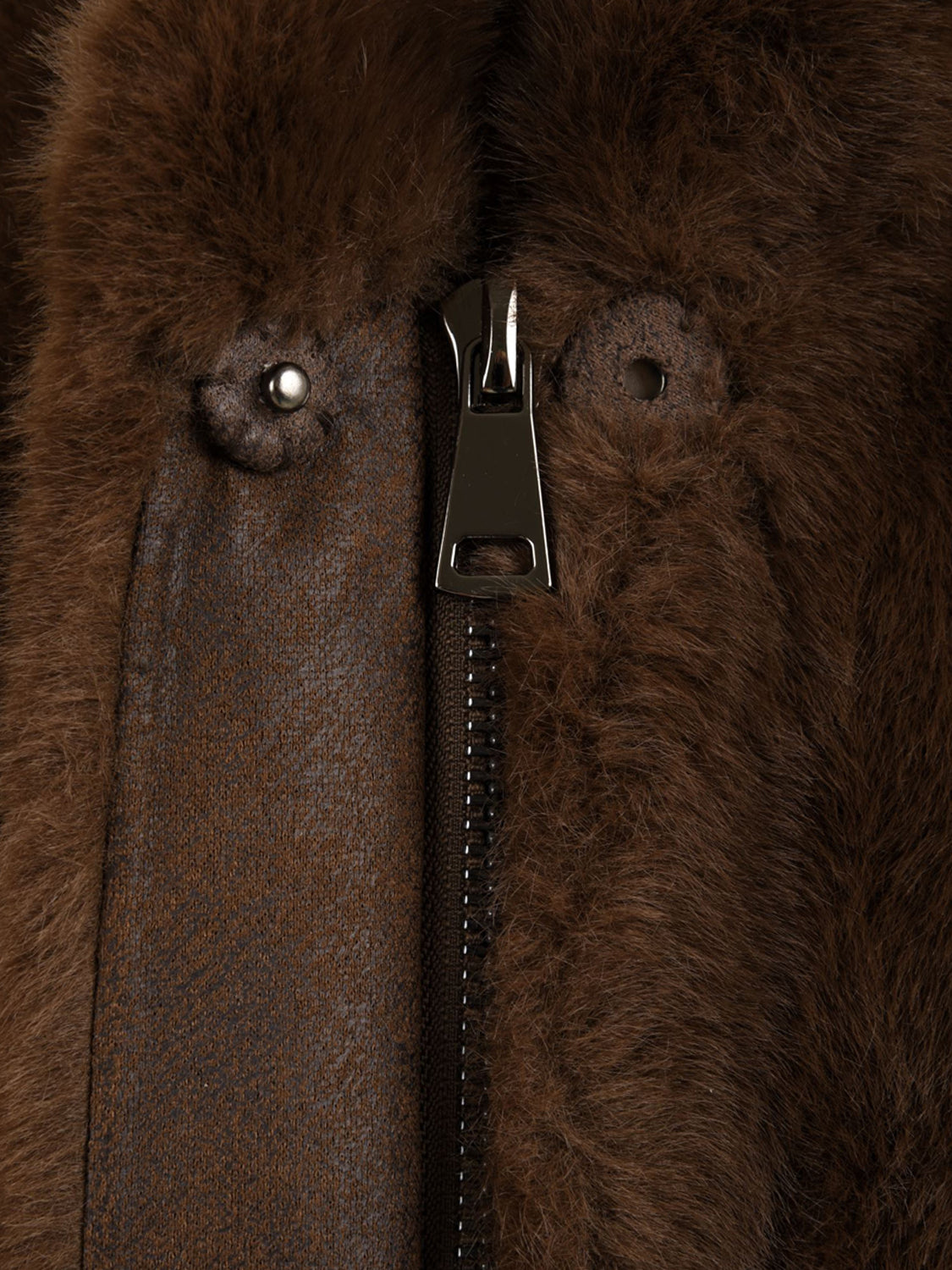 Gilet Faux Mink LOU ANDREA Donna - Marrone