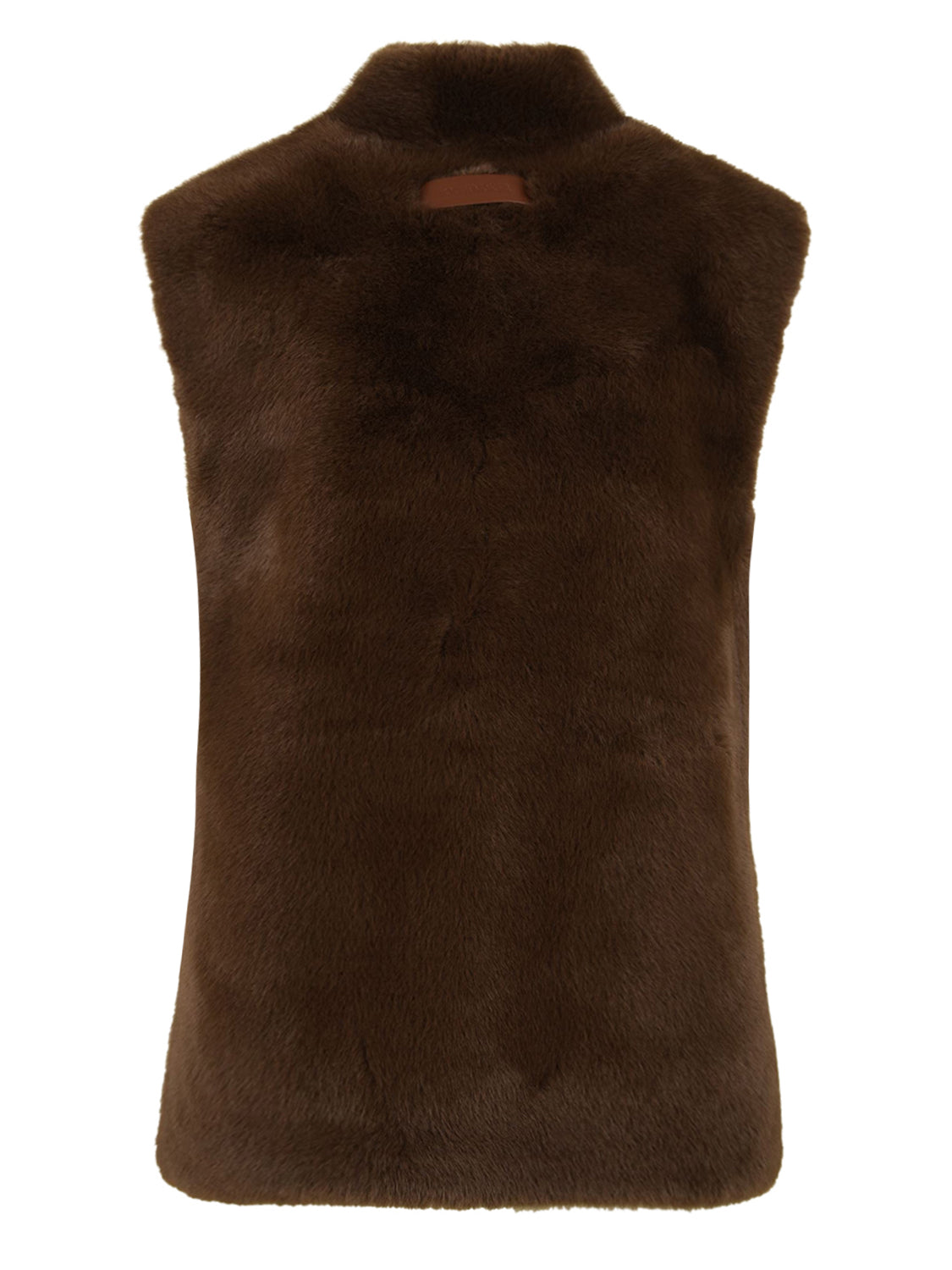 Gilet Faux Mink LOU ANDREA Donna - Marrone