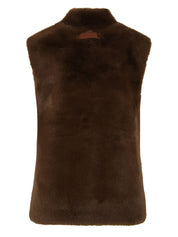 Gilet Faux Mink LOU ANDREA Donna - Marrone