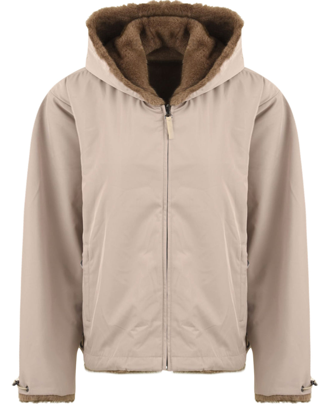 Parka Nylon reversibile Fake Mink LOU ANDREA Donna - Marrone