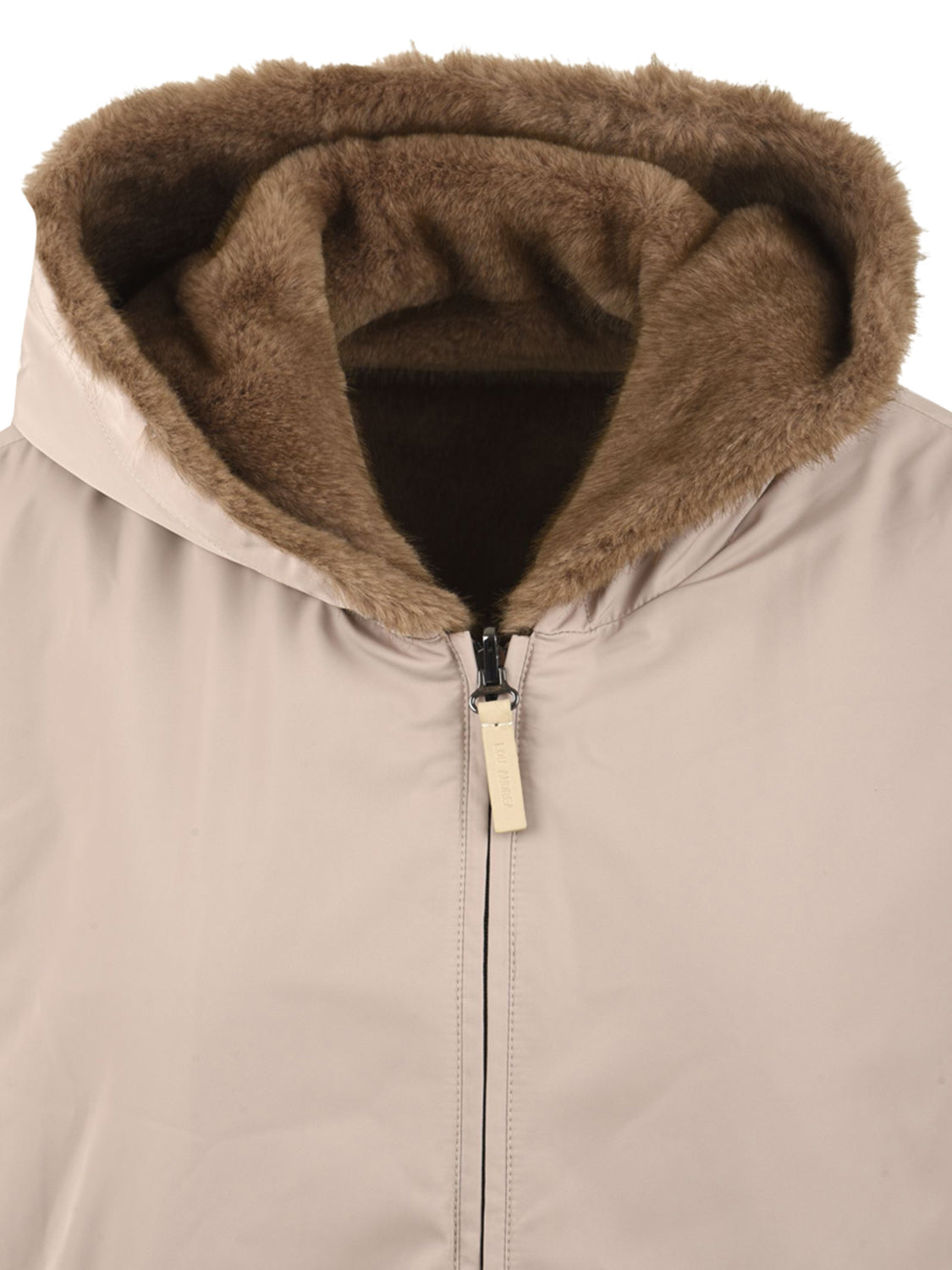 Parka Nylon reversibile Fake Mink LOU ANDREA Donna - Marrone