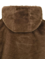 Parka Nylon reversibile Fake Mink LOU ANDREA Donna - Marrone