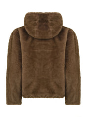 Parka Nylon reversibile Fake Mink LOU ANDREA Donna - Marrone