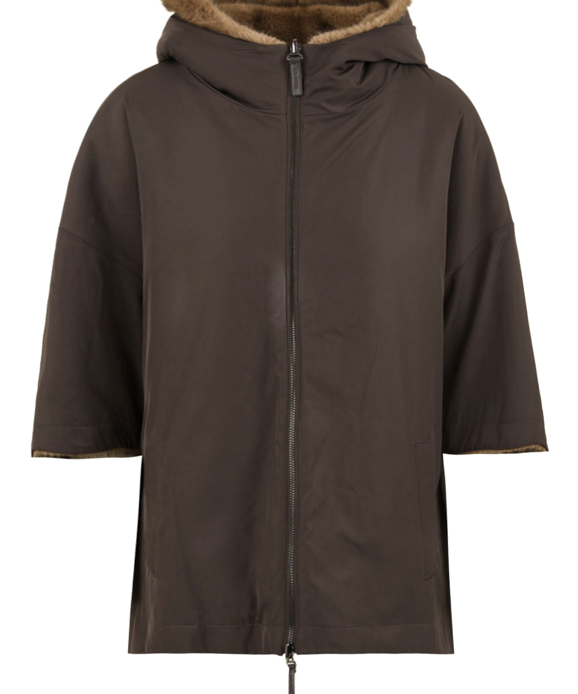 Parka reversibile Fake Mink LOU ANDREA Donna - Marrone