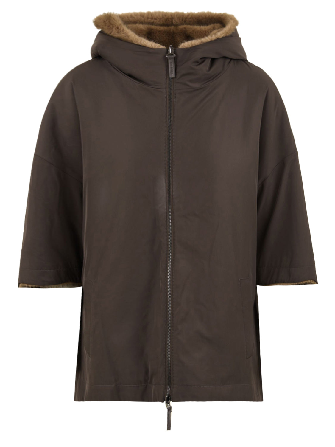 Parka reversibile Fake Mink LOU ANDREA Donna - Marrone
