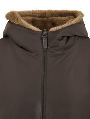 Parka reversibile Fake Mink LOU ANDREA Donna - Marrone