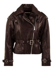 Giacca Chiodo all zip con cintura MAR DE MARGARITAS Donna - Bordeaux