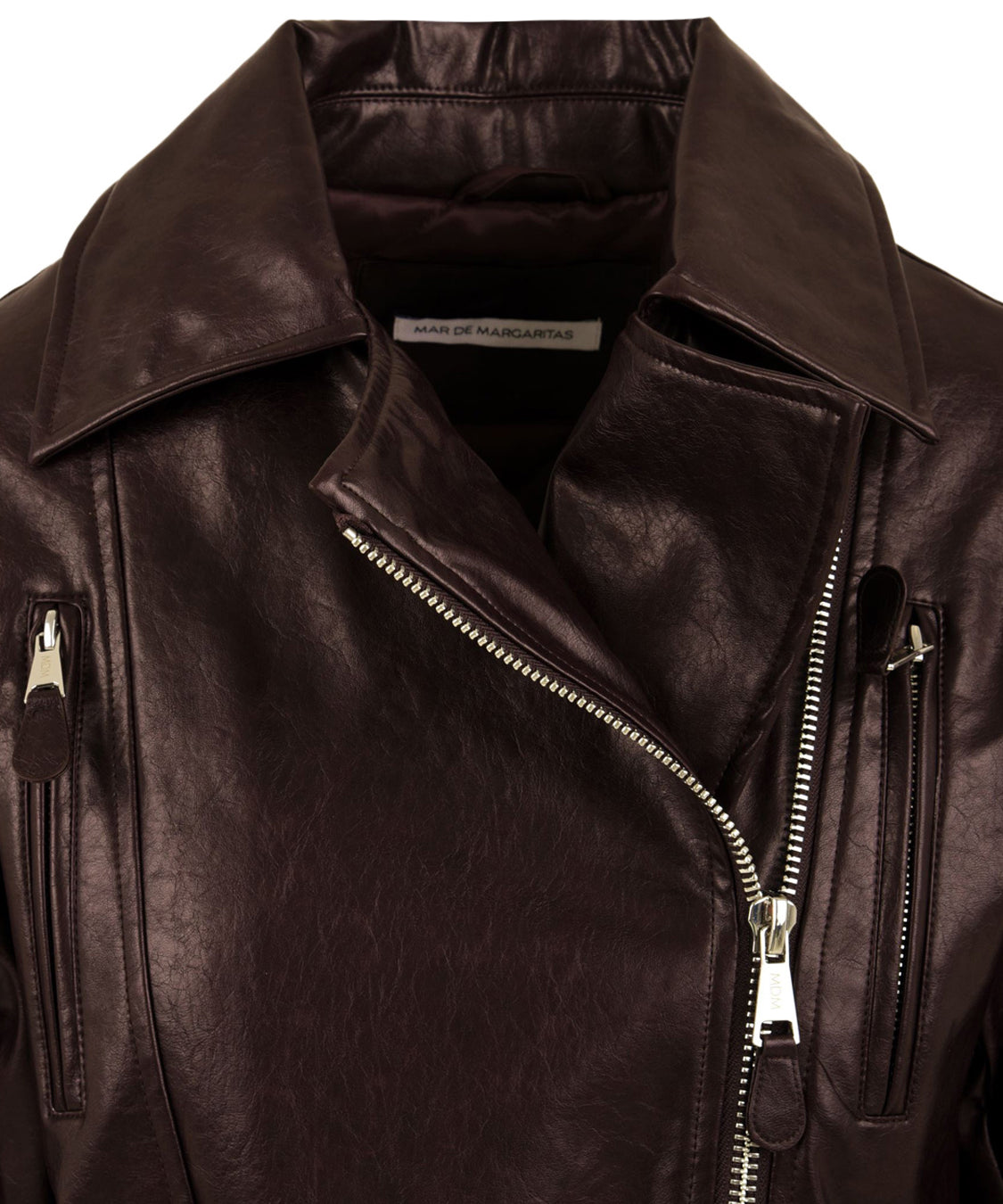 Giacca Chiodo all zip con cintura MAR DE MARGARITAS Donna - Bordeaux