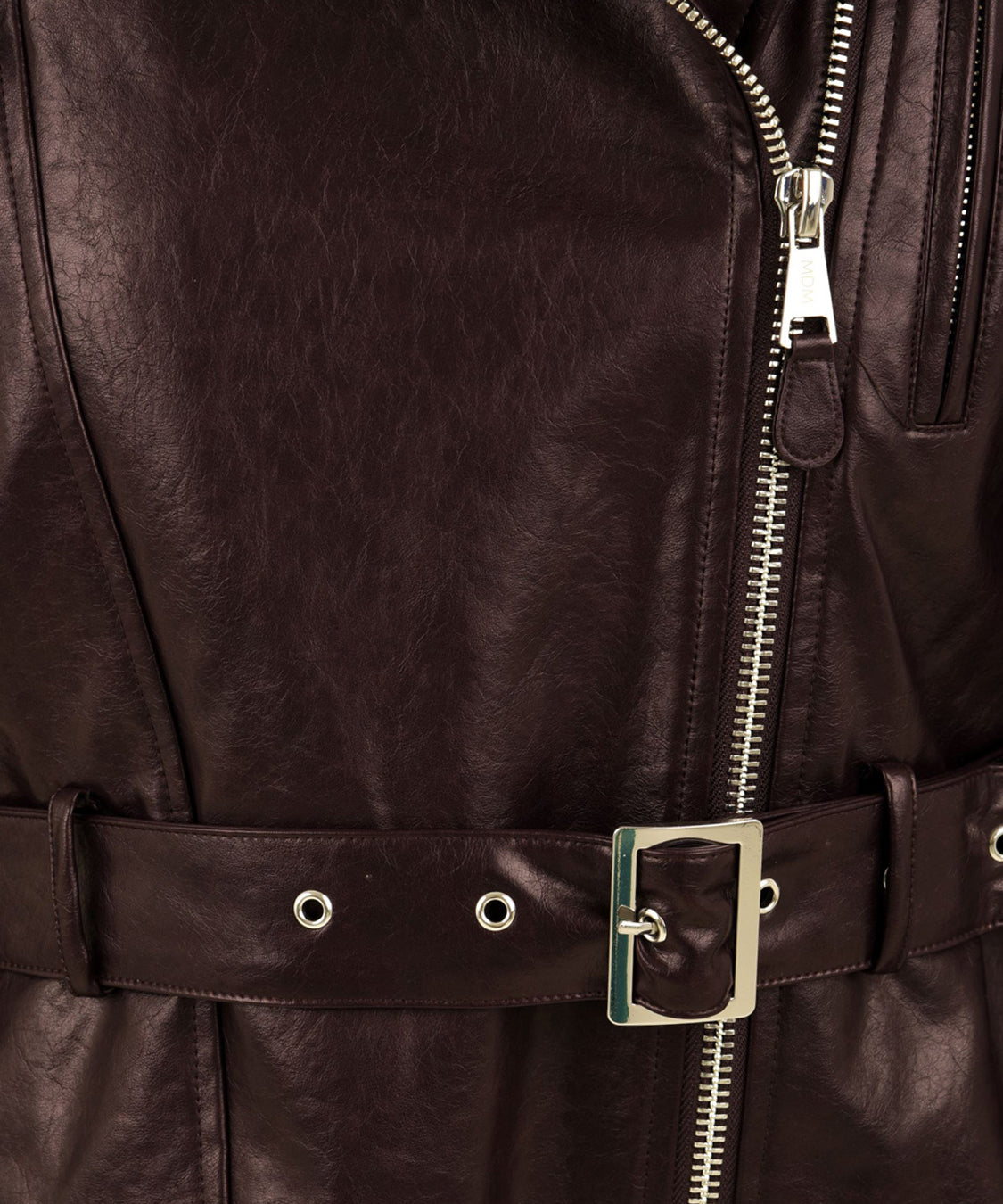 Giacca Chiodo all zip con cintura MAR DE MARGARITAS Donna - Bordeaux