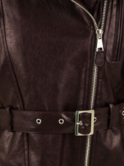 Giacca Chiodo all zip con cintura MAR DE MARGARITAS Donna - Bordeaux