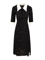 Abito midi con colletto MAR DE MARGARITAS Donna - Nero