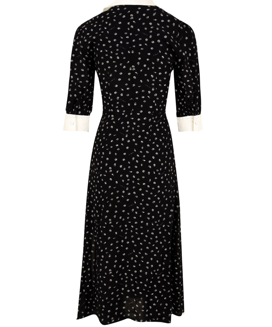 Abito midi con colletto MAR DE MARGARITAS Donna - Nero