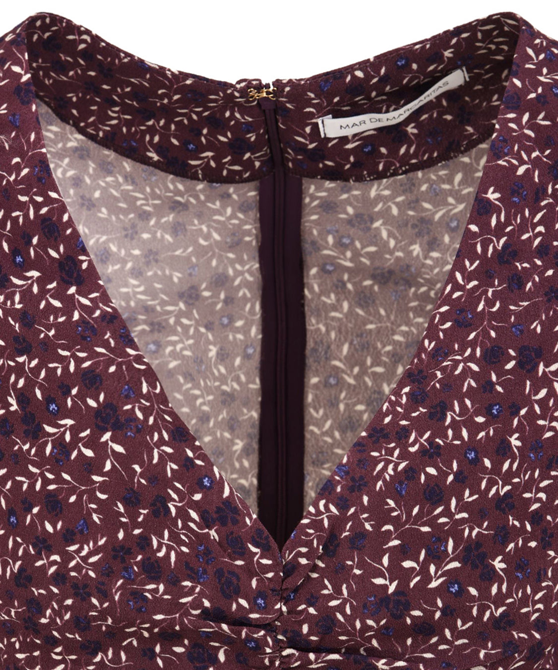 Abito midi con arricciatura MAR DE MARGARITAS Donna - Bordeaux