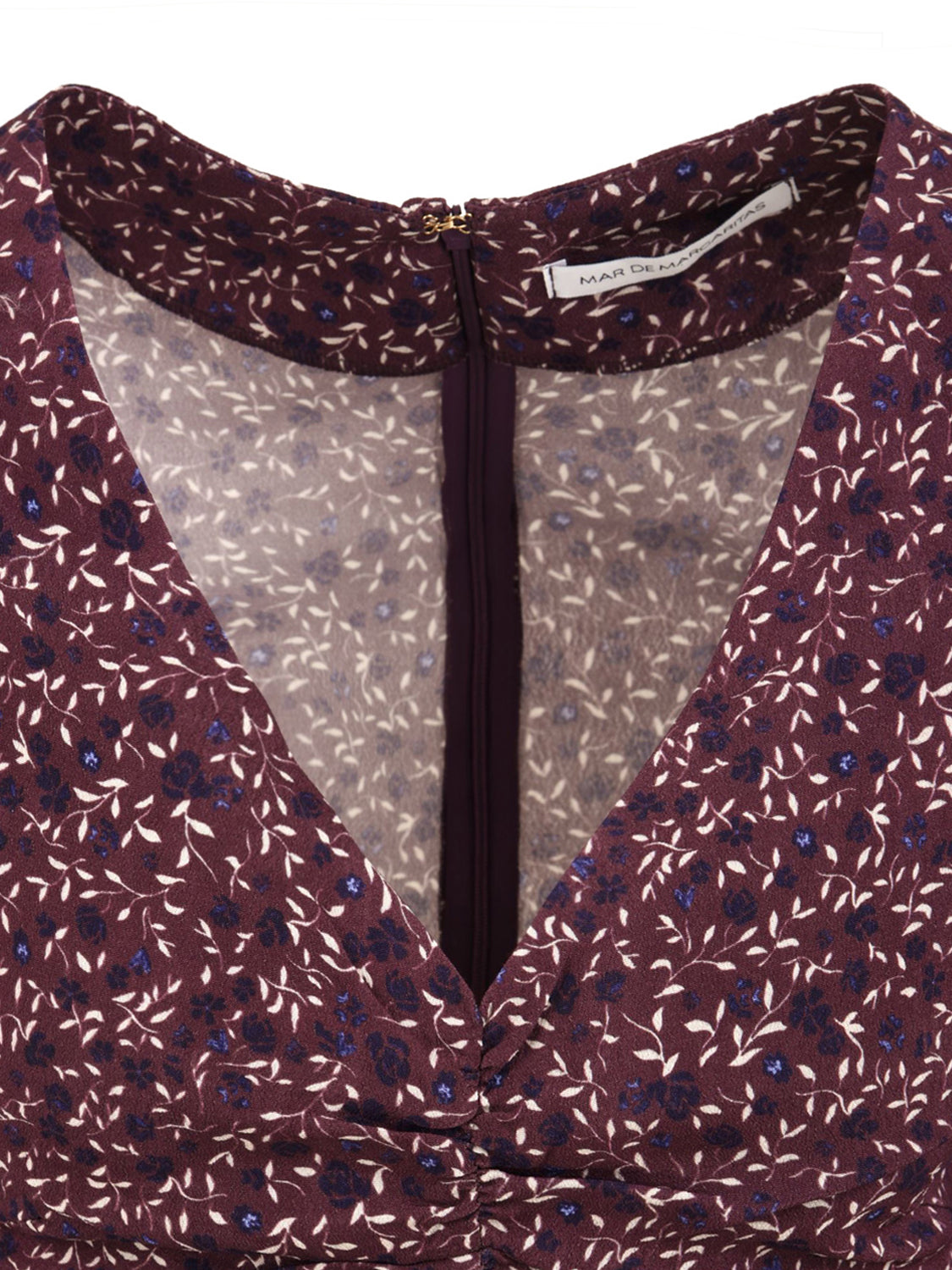 Abito midi con arricciatura MAR DE MARGARITAS Donna - Bordeaux