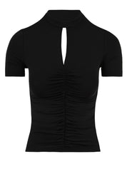 Top a manica corta MAR DE MARGARITAS Donna - Nero