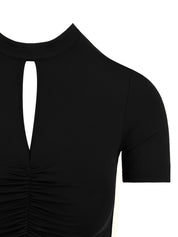 Top a manica corta MAR DE MARGARITAS Donna - Nero
