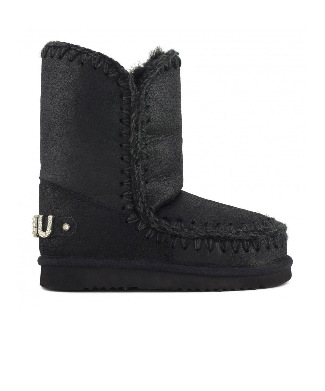 Stivaletto Eskimo 24 Rhinestones Logo MOU Donna - Nero