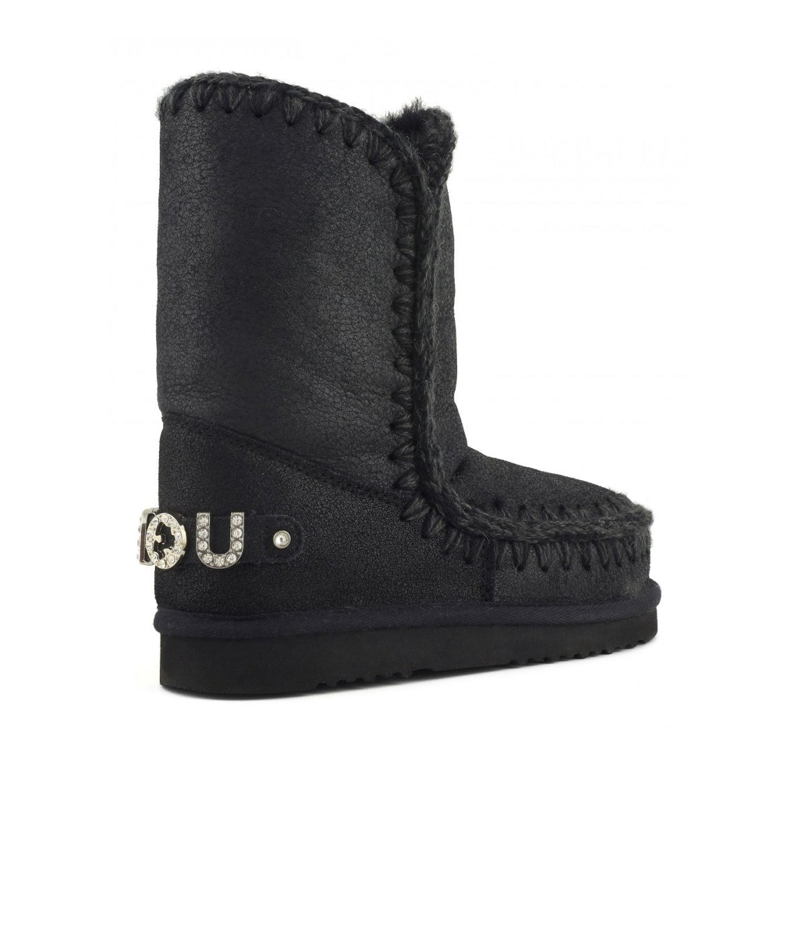 Stivaletto Eskimo 24 Rhinestones Logo MOU Donna - Nero