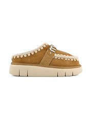 Sabot Bounce Metal Logo MOU Donna - Cognac