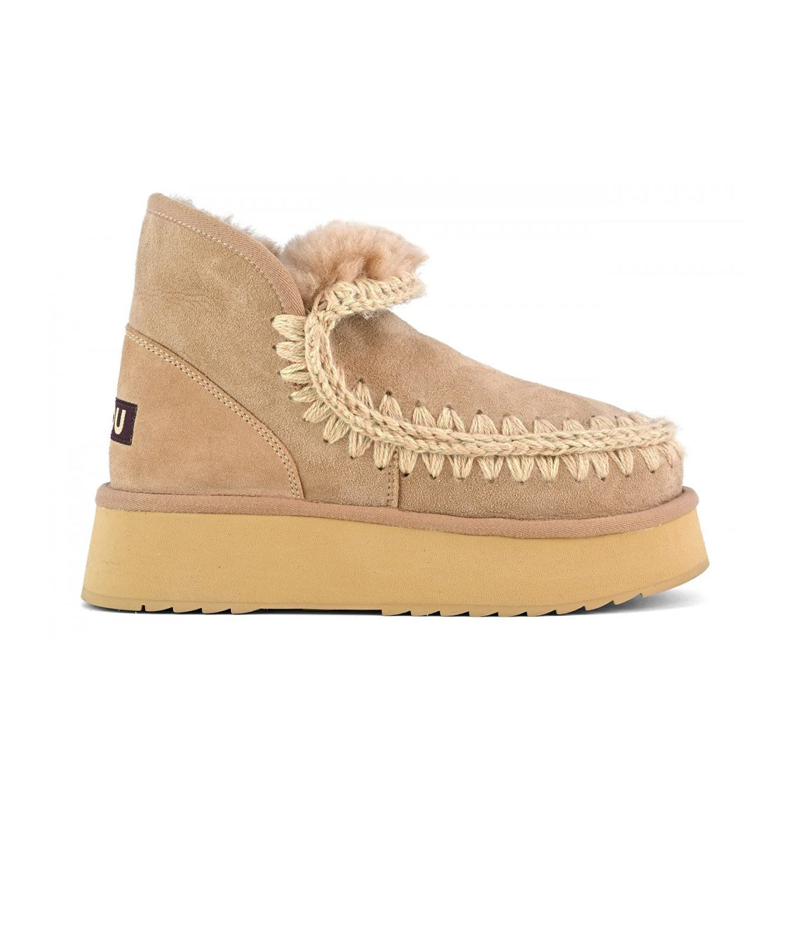 Stivaletto Mini Eskimo Platform MOU Donna - Beige