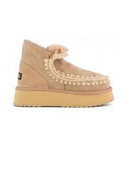 Stivaletto Mini Eskimo Platform MOU Donna - Beige