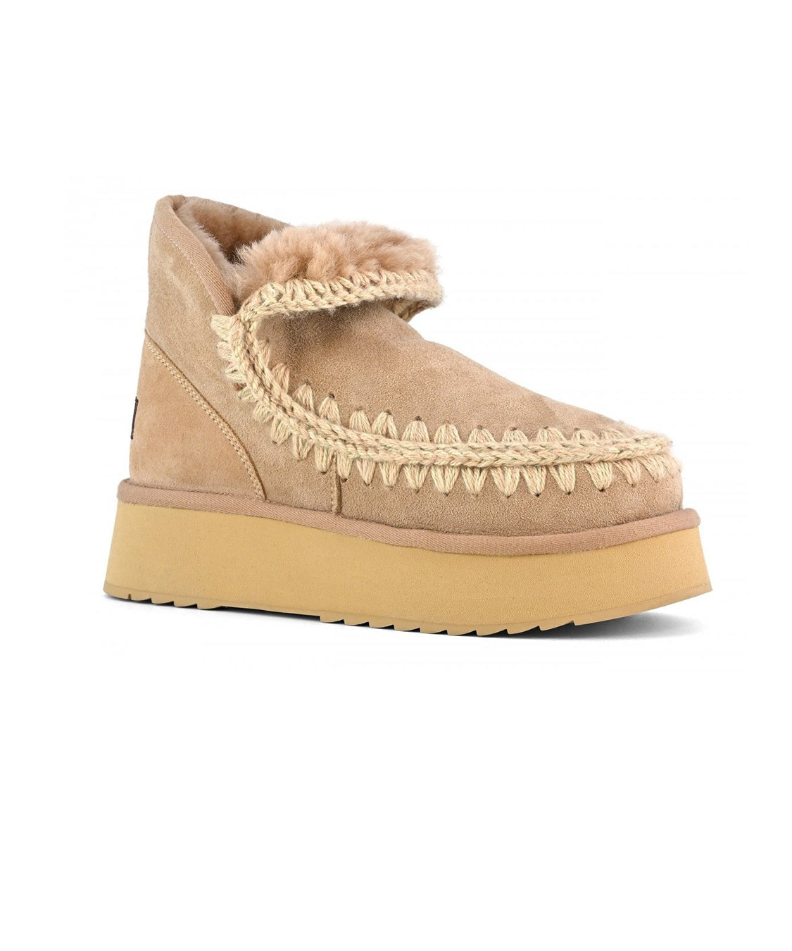 Stivaletto Mini Eskimo Platform MOU Donna - Beige