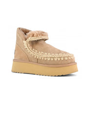 Stivaletto Mini Eskimo Platform MOU Donna - Beige