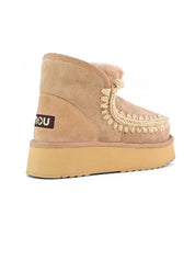 Stivaletto Mini Eskimo Platform MOU Donna - Beige