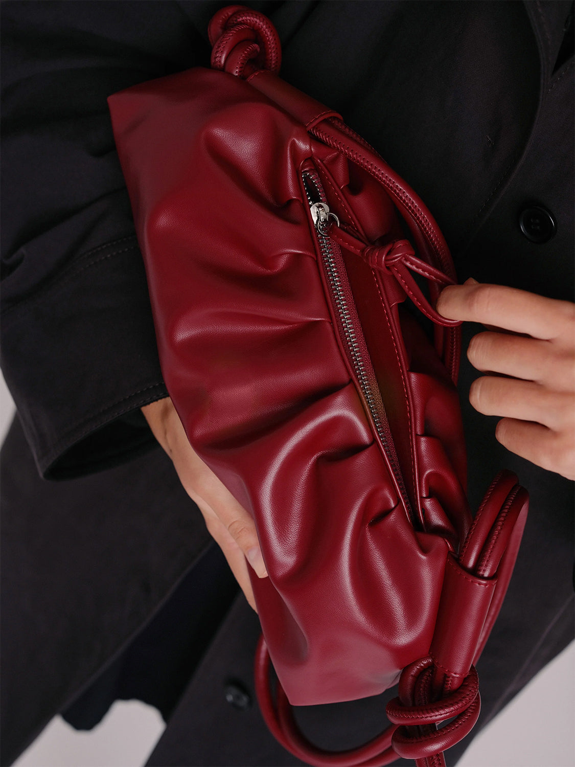 Borsa a spalla Dumpling Bag OLEND Donna - Rosso
