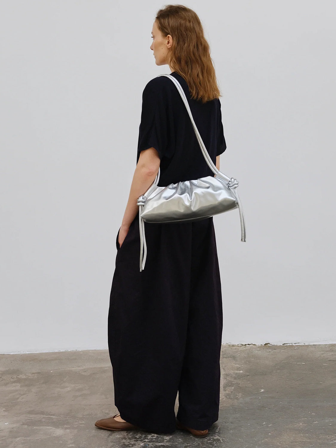 Borsa a spalla Dumpling Bag OLEND Donna - Argento