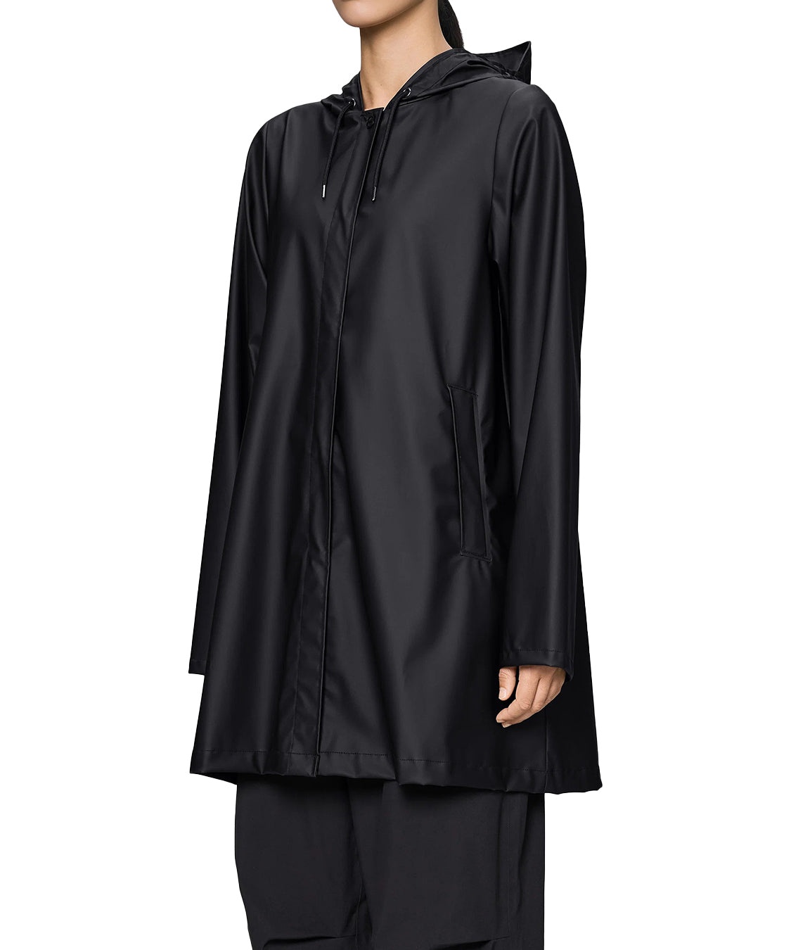Giubbotto A-Line Longer W3 RAINS Unisex - Nero
