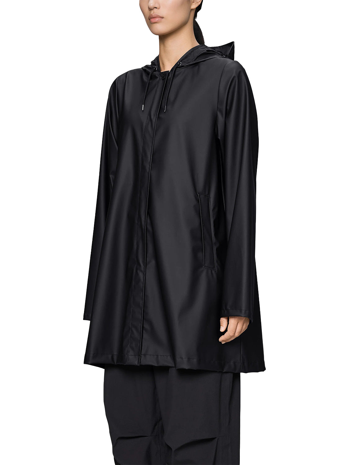 Giubbotto A-Line Longer W3 RAINS Unisex - Nero