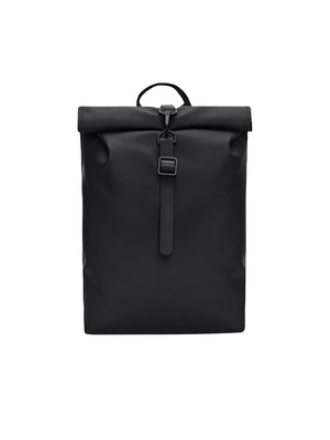 Zaino Rolltop Rucksack Mini RAINS Unisex - Nero