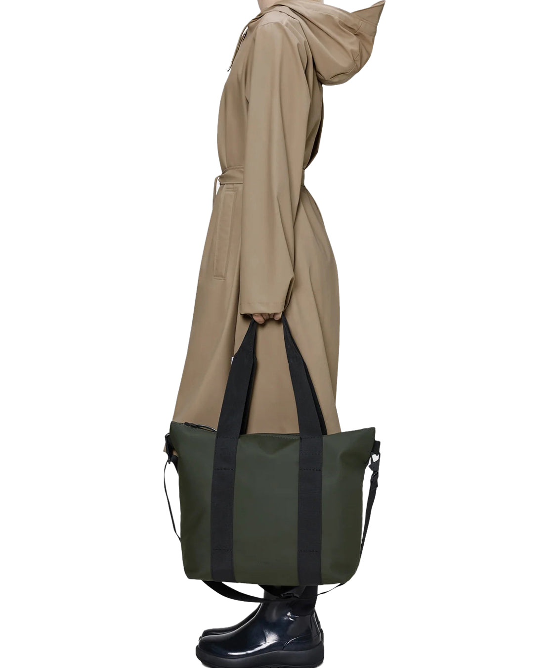 Borsa con tracolla Tote Mini RAINS Unisex - Verde