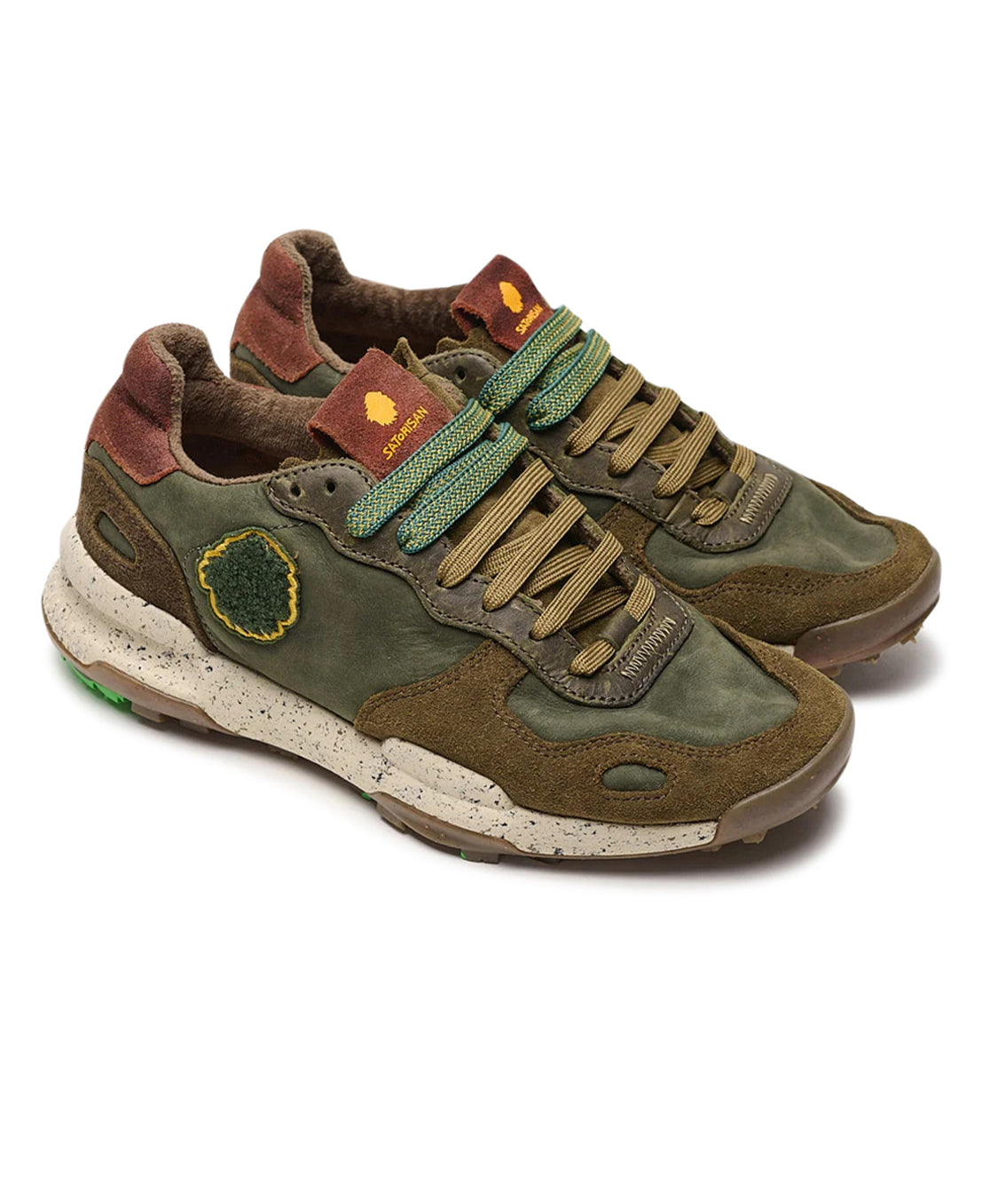 Sneakers Basse Chacrona Premium SATORISAN Uomo - Dark Green