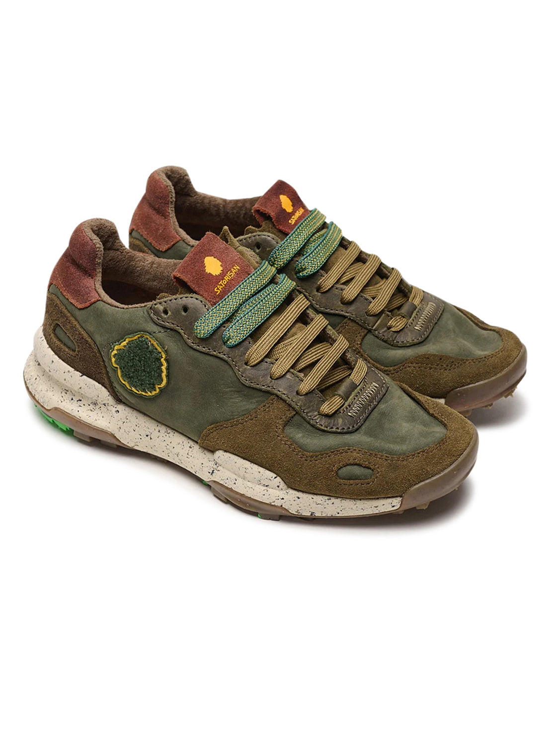 Sneakers Basse Chacrona Premium SATORISAN Uomo - Dark Green