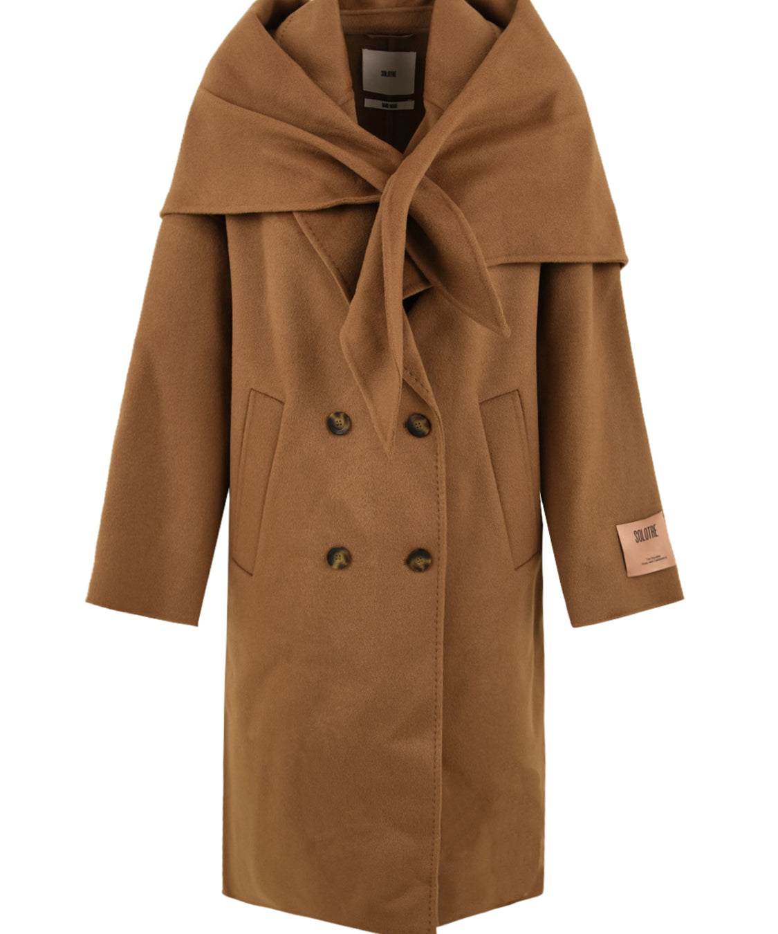 Cappotto doppiopetto bandana SOLOTRE Donna - Beige