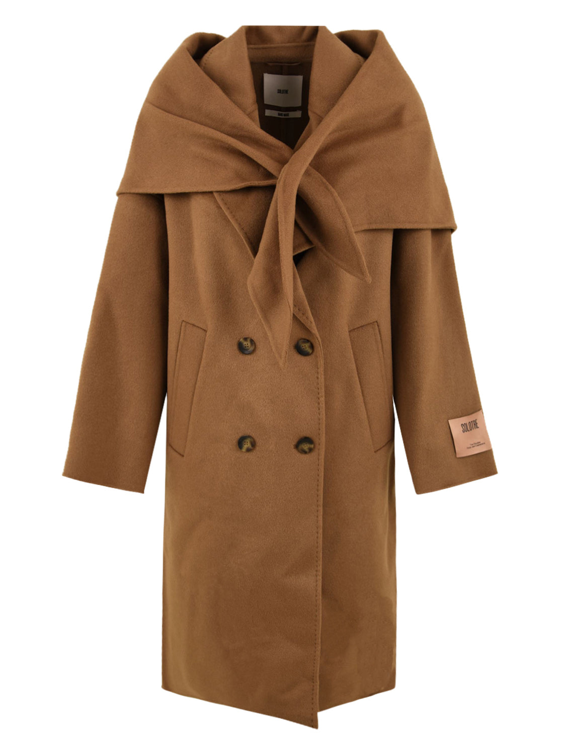 Cappotto doppiopetto bandana SOLOTRE Donna - Beige