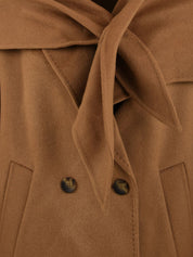 Cappotto doppiopetto bandana SOLOTRE Donna - Beige