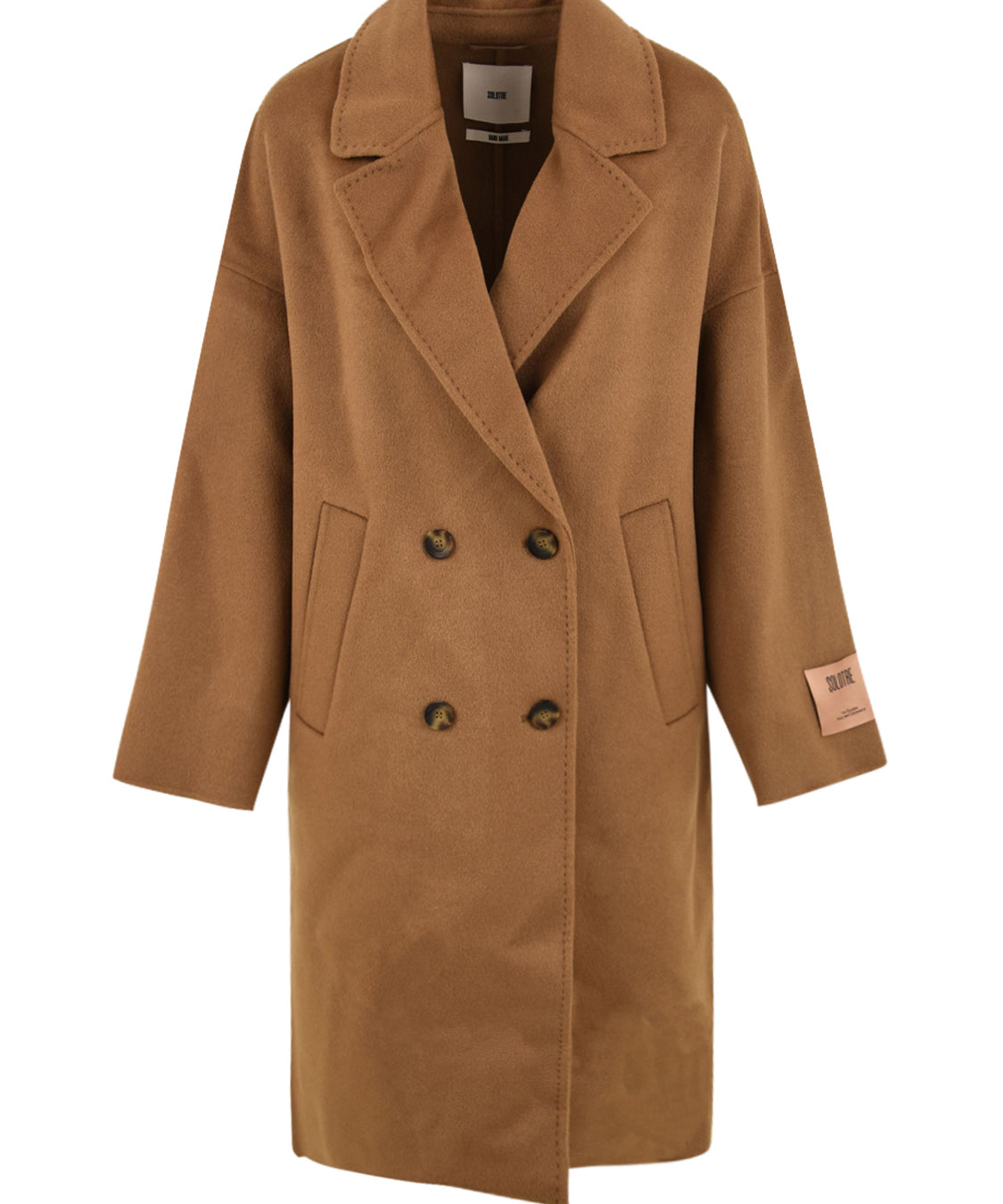 Cappotto doppiopetto bandana SOLOTRE Donna - Beige