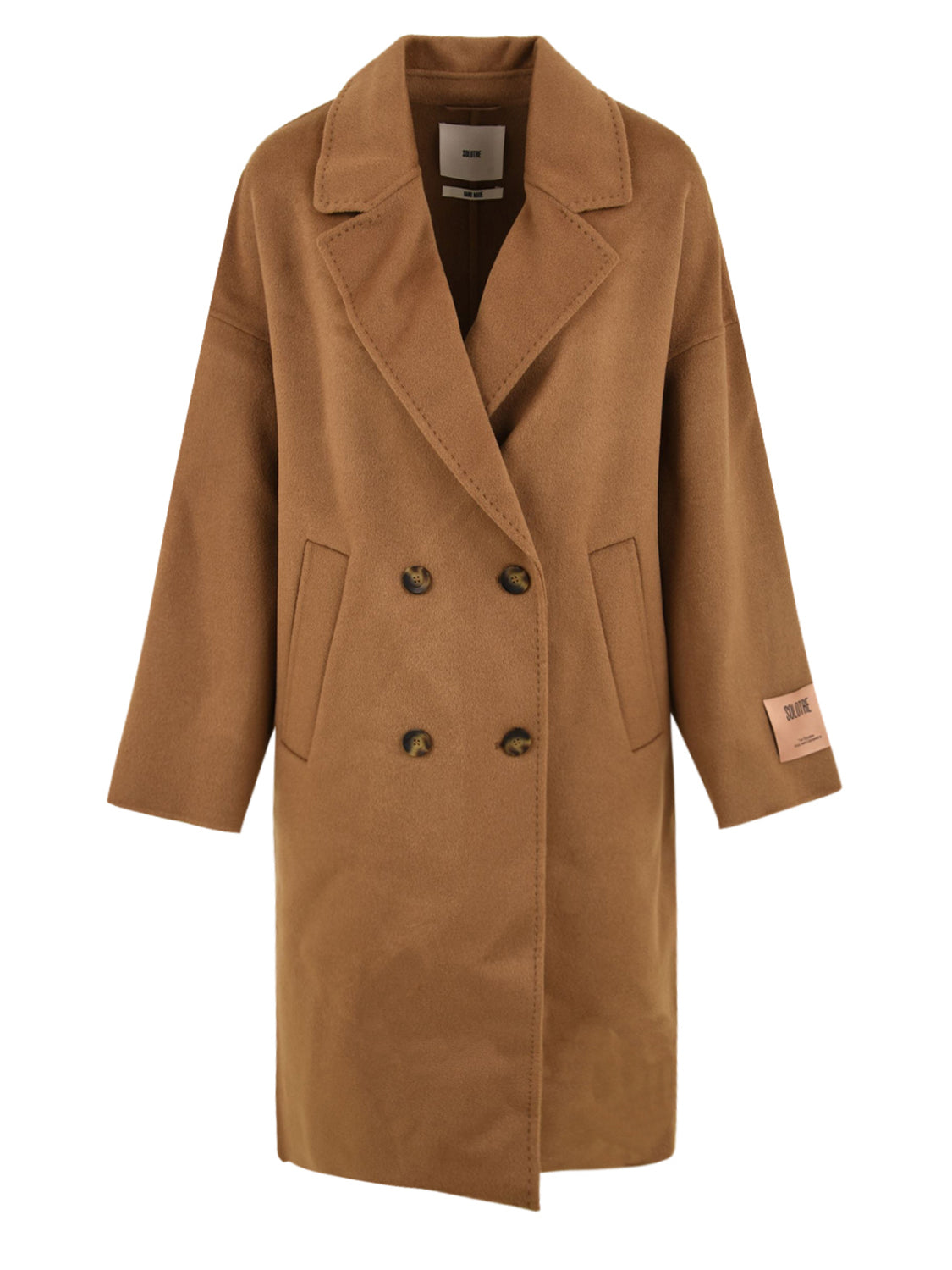 Cappotto doppiopetto bandana SOLOTRE Donna - Beige